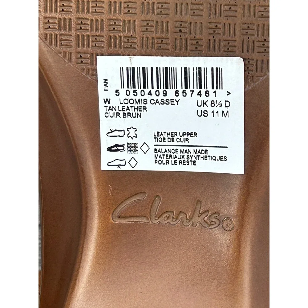 Clarks Loomis Cassey Tan Leather Wedge Sandals‎ Womens 11 M Ultimate Comfort